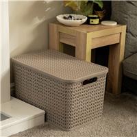 Strata Urban Store Set of 3 Storage Baskets with Lid - Mocha