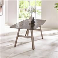 Julian Bowen Callisto Glass 6 Seater Dining Table - Taupe