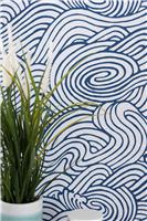 NU Wallpaper Self-Adhesive Saybrook Blue Wallpaper - 52.07cm x 5.49m