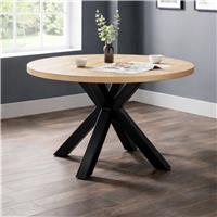 Julian Bowen Berwick 4 Seater Round Dining Table - Natural