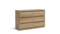 Habitat Jenson 3+3 Drawer Chest - Oak Effect