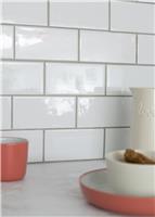 In Home Subway 3D White Tiles Wall Sticker - Pack of 4