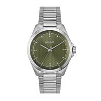 Hugo Stainless Steel Green Dial Bracelet Watch
