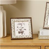 "Argos Home Fabric Dark Wood Picture Frame - 5x5"""