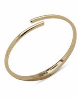 DKNY Gold Tone Open Ended Hinge Bangle