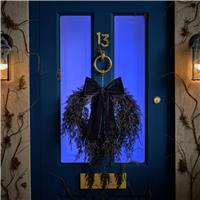 Argos Home Black Bow Halloween Wreath