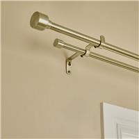 Argos Home Extendable Metal Stud Double Brass Curtain Pole - 120 - 210cm