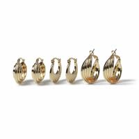 Freedom Gold Mix Shapes Hoop Earrings - Pack of 3