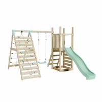Mercia Wooden Climbing Frame with Slide Swing & Climb Wall