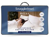 Snuggledown Hotel Cotton Medium Soft Pillow - 2 Pack