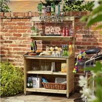 Rowlinson Natural Timber Finish Garden Mini Bar
