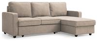 Kyoto Noah Fabric Reversible Corner Sofa Bed - Natural