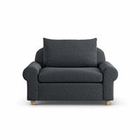 Habitat Whitby Fabric Cuddle Chair - Charcoal - Ash Leg