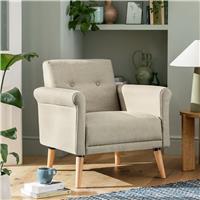 Argos Home Evie Fabric Armchair - Natural