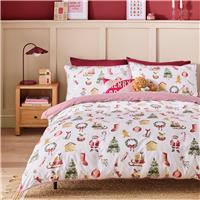 Argos Home Christmas Icons White Bedding Set - Double
