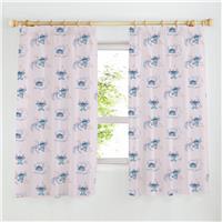 Disney Stitch Printed Kids Pencil Pleat Curtains - Pink - 168x137cm