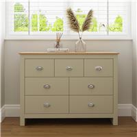 GFW Lancaster 7 Drawer Chest - Cream