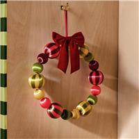 Habitat Satin Christmas Bauble Wreath