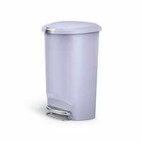 Simplehuman 50 Litre Plastic Semi Round Pedal Bin - Lilac