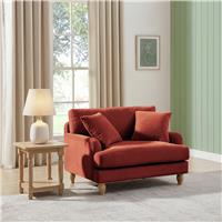 Argos Home Cynthia Fabric Cuddle Chair - Rust