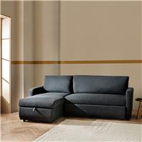 Habitat Enia Fabric Left Hand Corner Chaise Sofa Bed - Grey