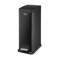 Black + Decker 20 Litre Soft Close Pedal Bin - Black