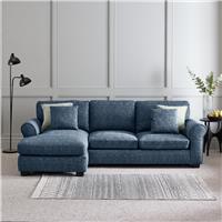 Argos Home Lisbon Fabric Left Hand Corner Chaise Sofa Bed - Blue