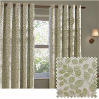 Wylder Grace Leaf Eyelet Curtains - Sage Green - 229x137cm