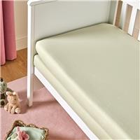 Argos Home Nursery Cotton Jersey 2 Pack Green Fitted Sheets - Moses