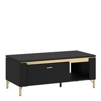 Furniture To Go Genoa 1 Drawer Rectangular Coffee Table - Black & Gold