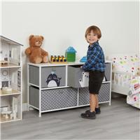 Liberty House Toys Kids Arctic 5 Drawer Storage Unit - Grey
