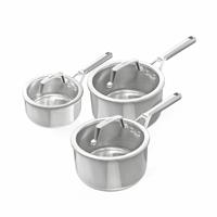 Ninja EverClad 3 Piece Stainless Steel Pan Set - Silver