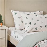 Home Robin Foliage Printed Grey Pillowcase Pair