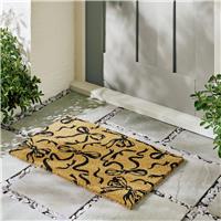 Argos Home Black Bow Coir Doormat - 40x60cm
