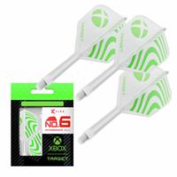 Target x Xbox K-Flex No.6 Medium Integrated Dart Flights - White-Green