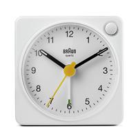 Braun Analogue Travel Alarm Clock - White