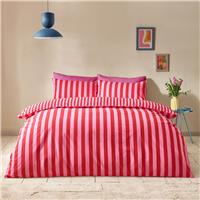 Sassy B Stripe Tease Red Bedding Set - Single