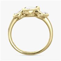 Revere Gold Plated Silver Trilogy Dress Ring - Small