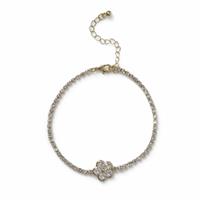Liars & Lovers Stainless Steel Flower Charm Tennis Bracelet