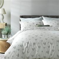 Habitat Hearts Grey & White Bedding Set - Single