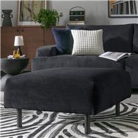 Habitat Julien Fabric Footstool - Charcoal