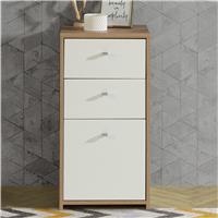 Furniture To Go Best 1 Door 2 Drawer Sideboard - White & Oak