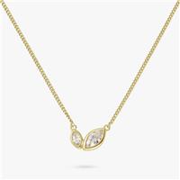 Revere Gold Plated Sterling Silver Double Marquise Necklace