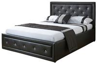 GFW Hollywood Ottoman Double Bed Frame - Black