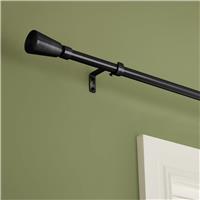 Argos Home Extendable Metal Trumpet Matte Black Curtain Pole - 165 - 300cm