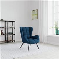 Dorel Dalton Velvet Accent Chair - Blue