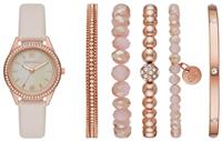 Skechers Women's Rose Gold-Tone Watch & Bracelet Gift Set