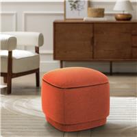 Habitat Polly Fabric Storage Footstool - Rust