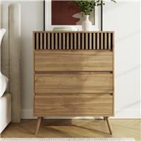 GFW Rowan 4 Drawer Chest - Oak