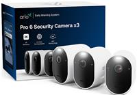 Arlo Pro 6 2K HDR Security Camera - Pack of 3